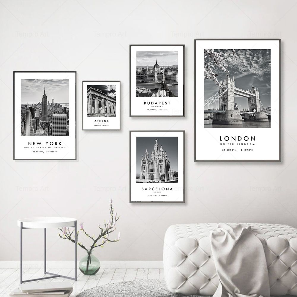 Black White City Travel Photog - Star Map Poster ulasan dan harga