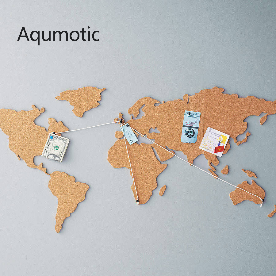 Aqumotic Cork World Map Travel - Star Map Poster ulasan dan harga