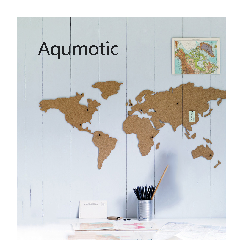 Aqumotic Cork World Map Travel - Star Map Poster ulasan dan harga