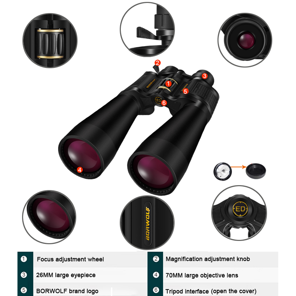 BORWOLF 25-75X70 ED High Magni - National Geographic Telescope 70Mm ulasan dan harga