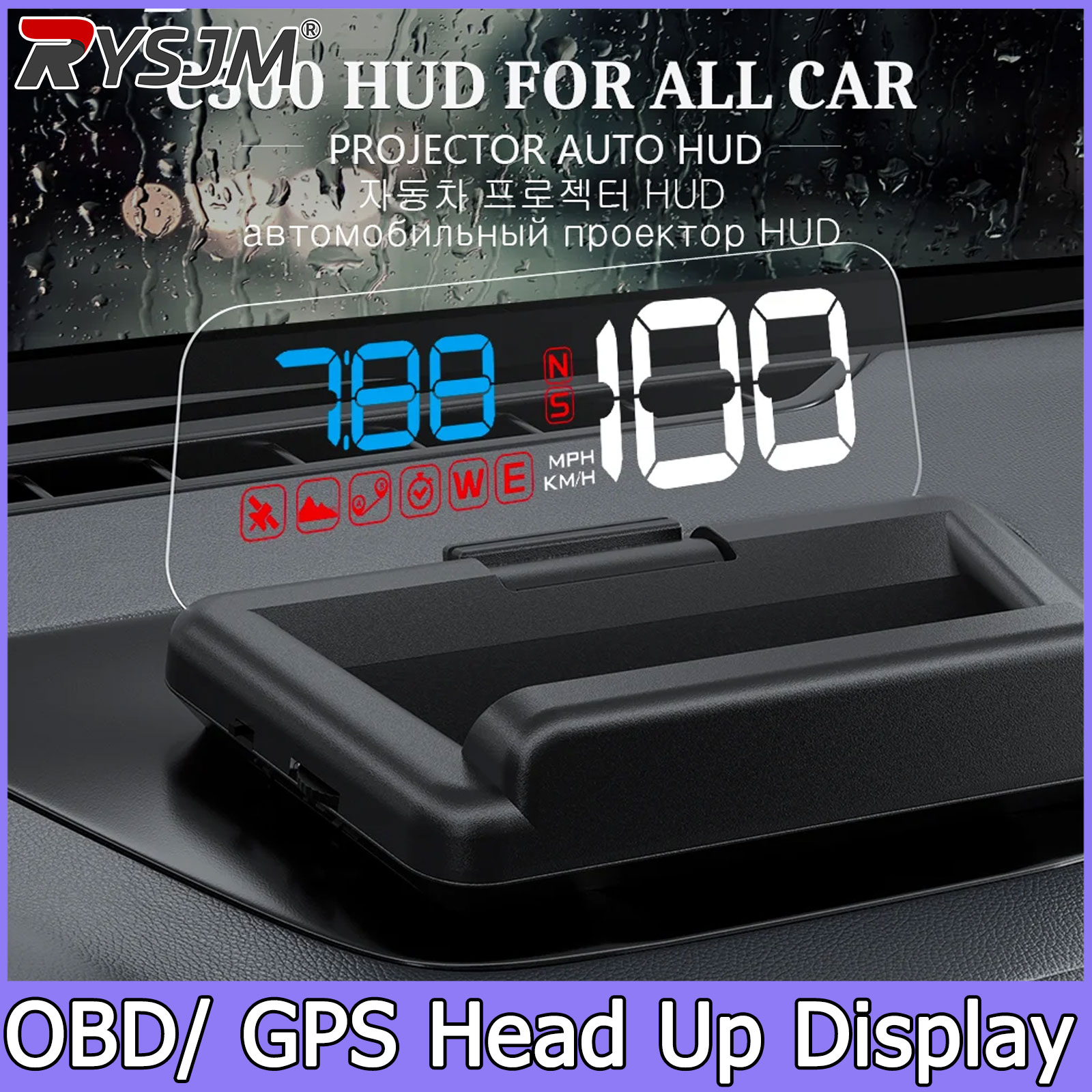 C500/T900,OBD/GPS HUD Auto Hea - Anemometer Wind Speed ulasan dan harga
