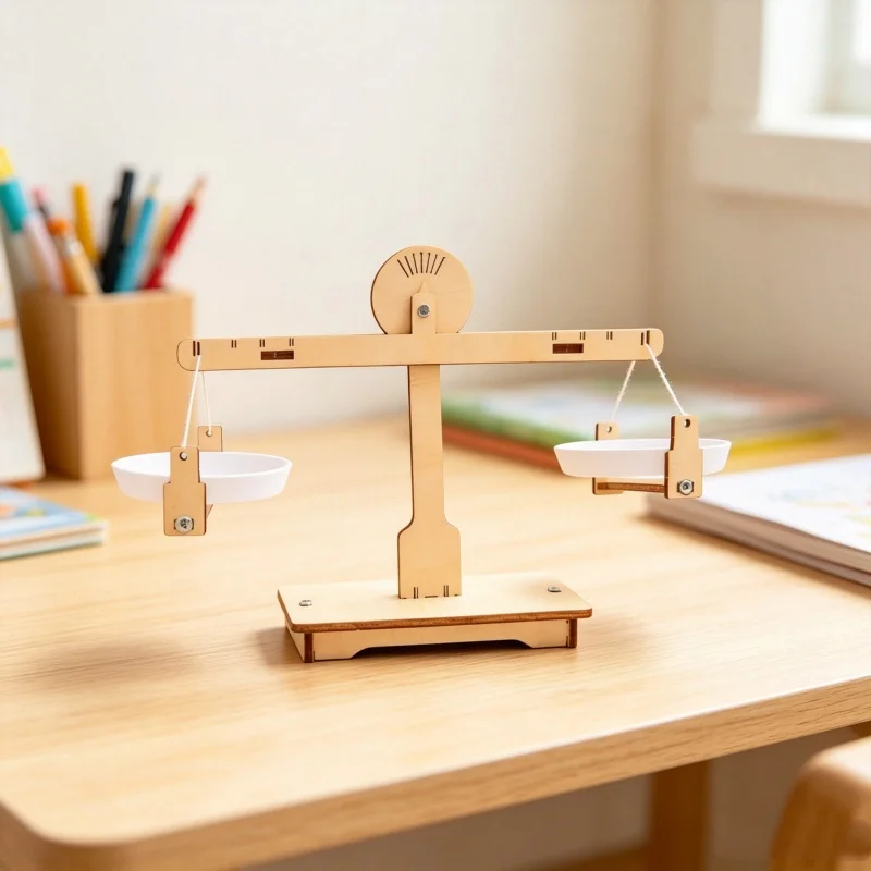 Wooden DIY Balance Scales Asse - Science Project Physics ulasan dan harga