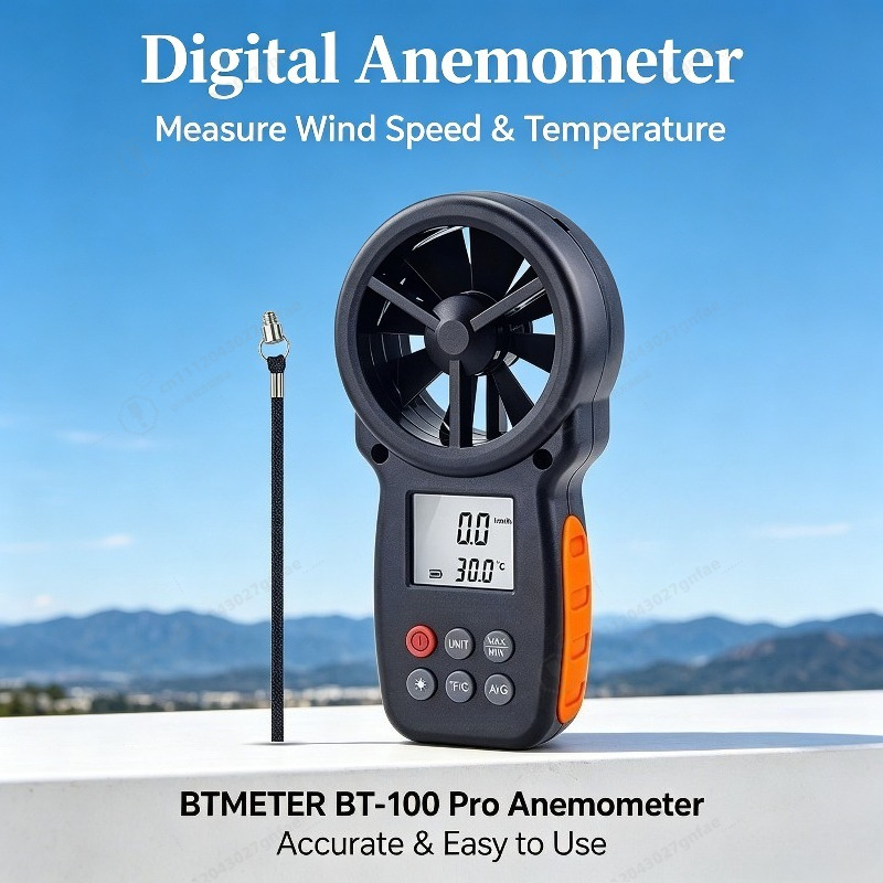 BT-100 Digital Anemometer Hand - Anemometer Wind Speed ulasan dan harga