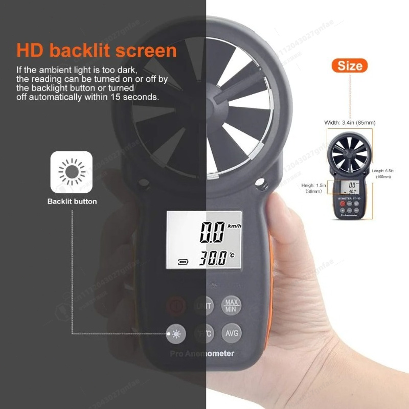 BT-100 Digital Anemometer Hand - Anemometer Wind Speed ulasan dan harga