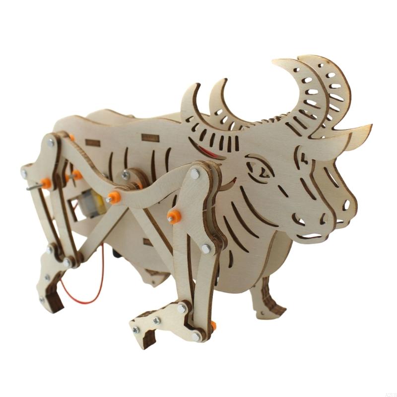 Wooden Mechanical Robot Cattle - Science Project Robot ulasan dan harga